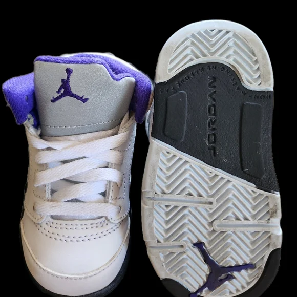 NIKE AIR JORDAN 5 RETRO TD CONCORD TODDLER SIZE 5C LIKE NEW - Picture 6 of 8